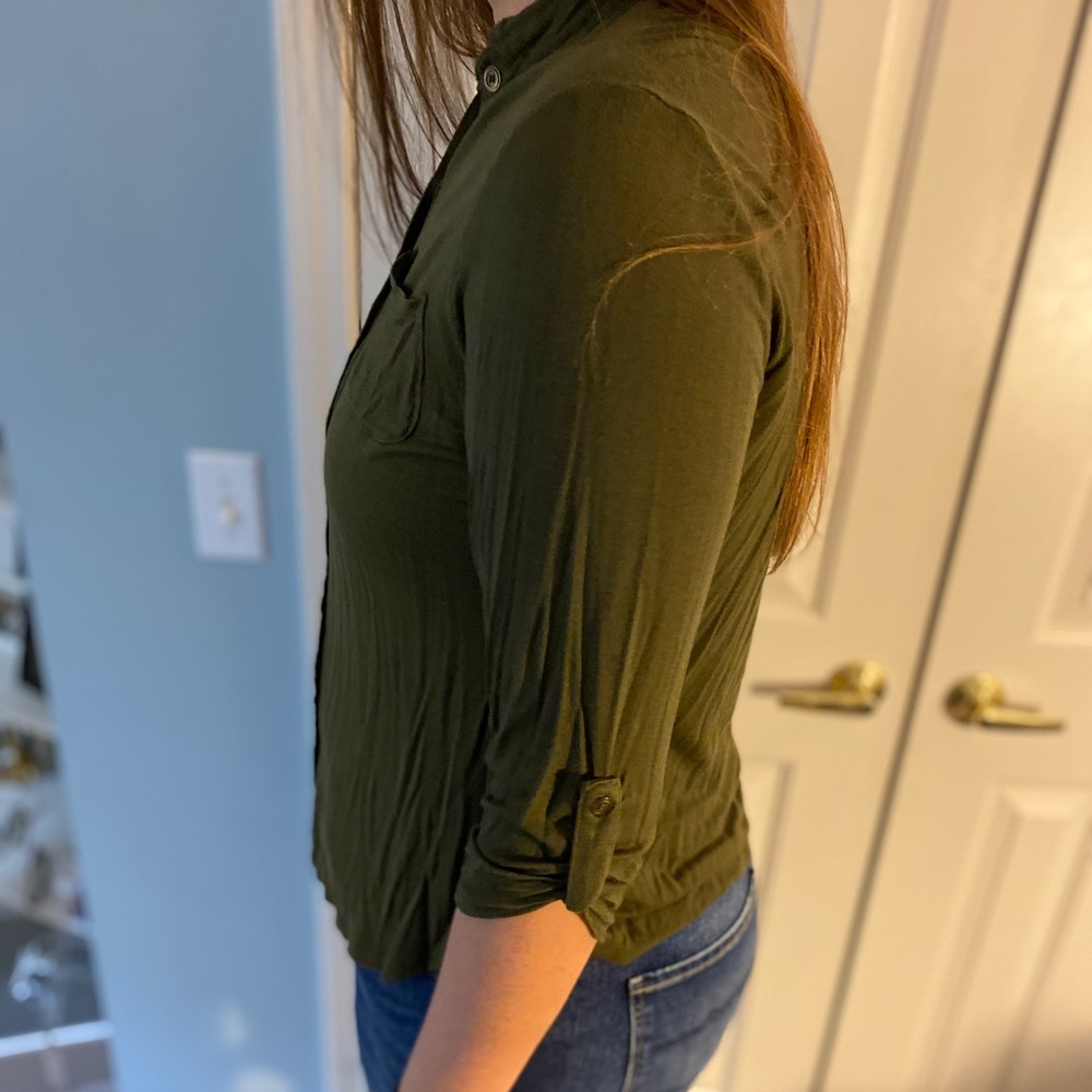 army green blouse